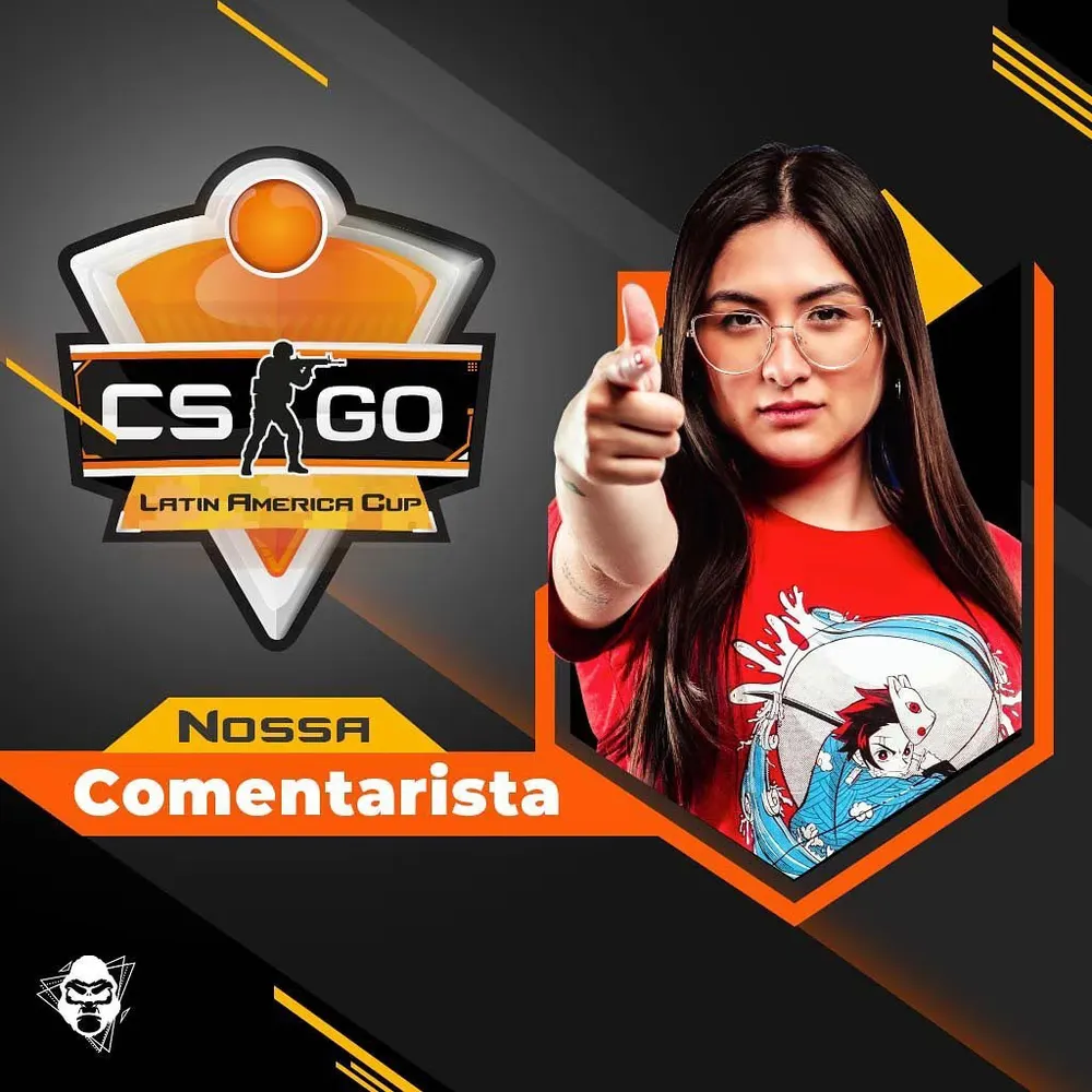 Post de apresentação da comentarista do campeonato