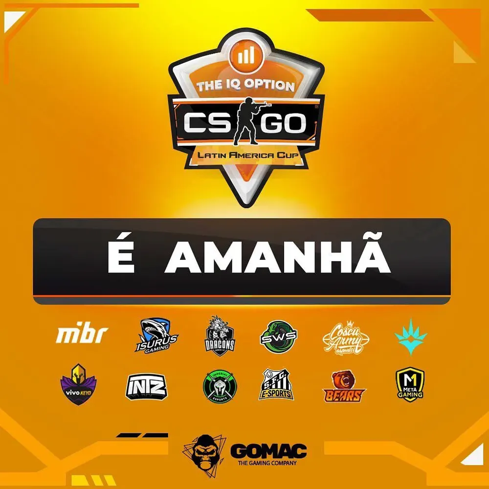 Post de contagem regressiva do campeonato com os times participantes